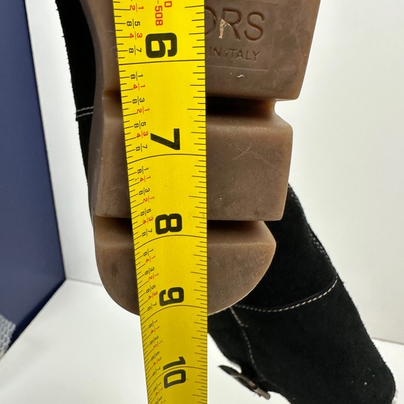 Kors Michael Kors Suede Platform Wedge Boots Black Size 6 - Picture 14 of 16